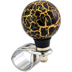 Car Handle Knob Steering Wheel Suicide Spinner, Thunder Ball Shape Car Power Grip Knobs Fit Most Manual Automatic Vehicles, Black