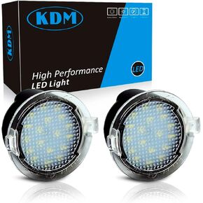KDM LED Sequential Switchback Side Mirror Marker Reflector Light Fit for 2009-2014 Fo-rd F150 Raptor SVT,Turn Signal Rearview Mirror Marker Lights,Smoked Lens Diamond White & Dynamic Amber
