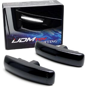 iJDMTOY Clear Lens Amber Full LED Front Side Marker Light Kit Compatible With 2006-13 Range Rover Sport, 2008-09 LR2 Freelander, 2005-15 LR3 LR4 Discovery, 30-SMD LED, Replace OEM Sidemarker Lamps