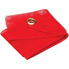 16" x 16" Red Mesh Warning Flag with Grommets