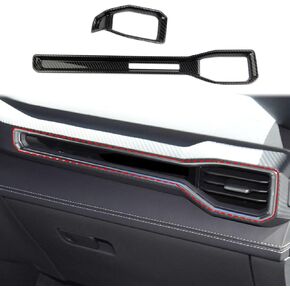 Dashboard Vent Air Outlet Cover Trim Kit Accessories for 2024 Ford Mustang (carbon fiber style)