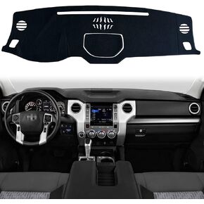 Dash Mat Cover Custom Interior Center Console Compatible with Toyota Tundra 2014 2015 2016 2017 2018 2019 2020 2021 Dashboard mat Covers Accessories (Black Rim) in Kuwait
