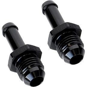 -8 AN AN8 Black Aluminum Male Flare to 1/2" 12.7mm OD Push on Hose Barb Adapter Fitting