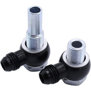 2PC 6AN x 1/4NPSM 90 Degree Banjo Fittings for 4L80E GM Transmission Oil Cooler