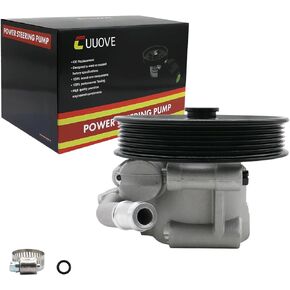 Power Steering Pump with Pulley Compatible with Ford F-250 F-350 Super Duty 2011-2016 V8 6.2L Flex, OE Quality Power Assit Pump 20-5202 96-5202