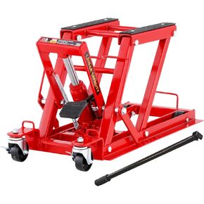 BIG RED Motorcycle Stand Lift Dirt Bike Stand, 450LBS Capacity Universal Detachable Maintenance Motorcycle Stand, Fit for Kawasaki Honda Yamaha