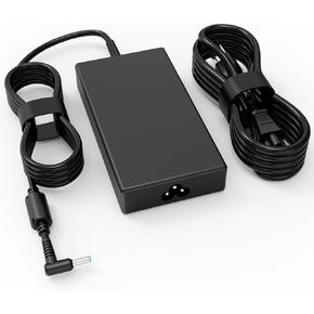 120W 19.5V 6.15A شاحن تيار متردد لـ HP USB-C Dock G5 5TW10UT 5TW10AA USB-C/A Universal Dock G2 5TW13AA Envy 15 17 Series Omen 15-5000 5100 5200 710415-001 L41856-001 سلك محول التيار الكهربائي
