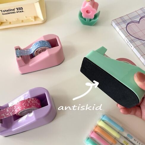 مكتب صغير للأشرطة الصغيرة باللون الوردي، موزعات أشرطة لطيفة للمكتب، قاعدة مرجحة مضادة للانزلاق in Kuwait