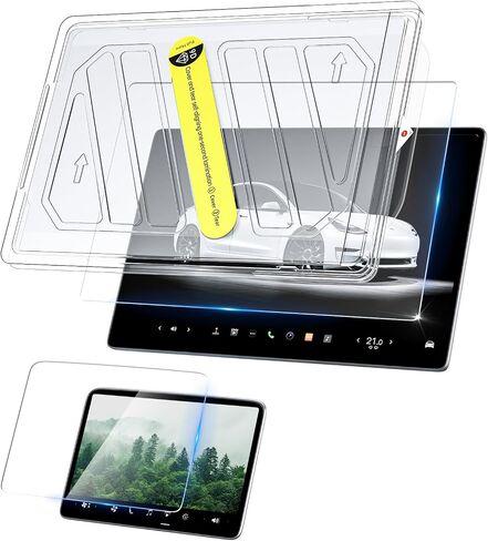JSAUX Tempered Glass Screen Protector Compatible for Tesla Model 3 (2024) 15.4" Touchscreen + 8" Rear Touchscreen [GlasTR EZ FIT] Dashboard 9H Anti-Glare, Anti-Fingerprint, Anti-Scratch, Matte in Saudi Arabia