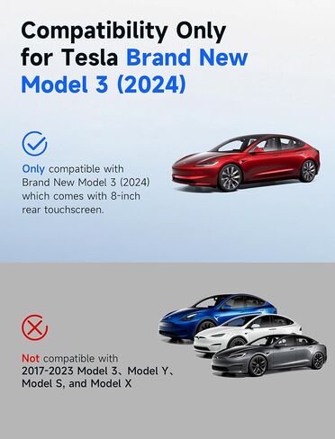 JSAUX Tempered Glass Screen Protector Compatible for Tesla Model 3 (2024) 15.4" Touchscreen + 8" Rear Touchscreen [GlasTR EZ FIT] Dashboard 9H Anti-Glare, Anti-Fingerprint, Anti-Scratch, Matte in Saudi Arabia
