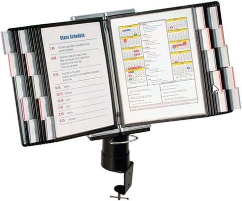 Aidata FDS011L منظم مرجعي لمشبك المكتب، أسود، تنظيم واضح وفعال وعرض المواد المرجعية، ارتفاع عرض المنتج من المكتب 340 مم (13.4 بوصة) حتى 660 مم (25.98 بوصة) in Kuwait