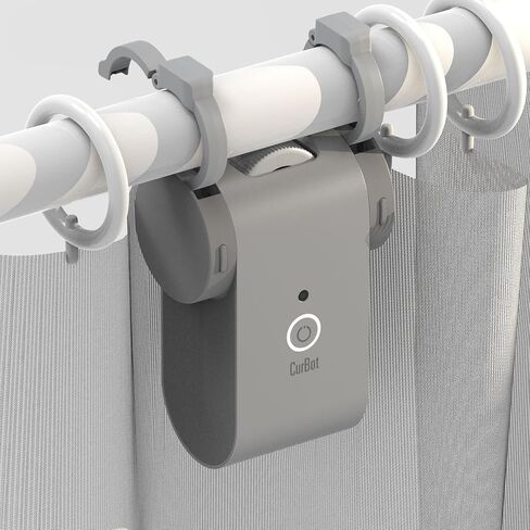Automatic Curtain Opener and Closer - Wide Smart Assistant App Compatibility - Long Battery Life - With I-Rail, U-Rail, Rod Hooks - Compact & Modern (Space Gray) in Saudi Arabia