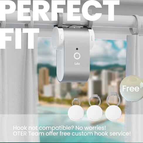 Automatic Curtain Opener and Closer - Wide Smart Assistant App Compatibility - Long Battery Life - With I-Rail, U-Rail, Rod Hooks - Compact & Modern (Space Gray) in Saudi Arabia