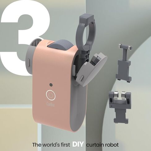 Automatic Curtain Opener and Closer - Wide Smart Assistant App Compatibility - Long Battery Life - With I-Rail, U-Rail, Rod Hooks - Compact & Modern (Space Gray) in Saudi Arabia