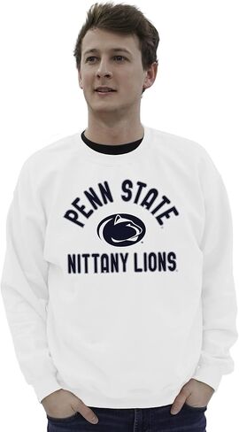 اللون الأزرق 84 قميص من النوع الثقيل Crewneck للرجال لون ثانوي، كبير in Kuwait