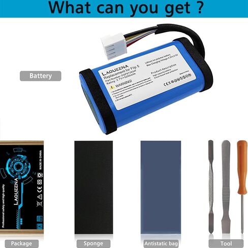 GSP872634F 5200mAh Battery Compatible with JBL Flip 5 Waterproof Bluetooth Speaker with Tools Battery Part NO ID1060-B 1INR19/66-2 3.7V in Saudi Arabia