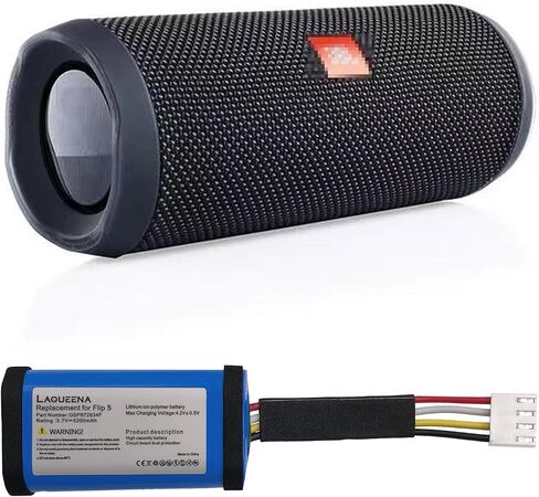 GSP872634F 5200mAh Battery Compatible with JBL Flip 5 Waterproof Bluetooth Speaker with Tools Battery Part NO ID1060-B 1INR19/66-2 3.7V in Saudi Arabia