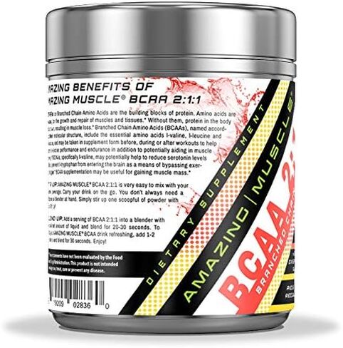 BCAA 2:1:1 Branched Chain Amino Acids Supplement | 6000 Mg Per Serving | 60 Servings Per Bottle | Blue Raspberry Flavor in Saudi Arabia