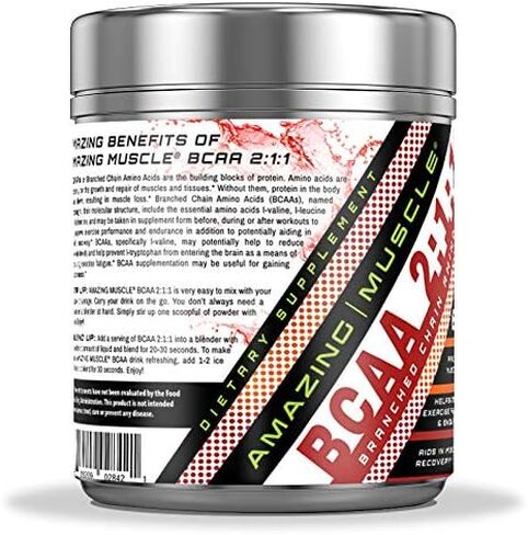 BCAA 2:1:1 Branched Chain Amino Acids Supplement | 6000 Mg Per Serving | 60 Servings Per Bottle | Blue Raspberry Flavor in Saudi Arabia