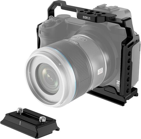 قفص كاميرا SIRUI لهاتف Nikon Z5 Z6 Z7 Z6II Z7II مع حاجز ناتو مدمج، وقاعدة من نوع Arca، وحذاء بارد، وفتحات متعددة بخيوط 1/4 بوصة و3/8 بوصة، AM-NZ-CT in Saudi Arabia