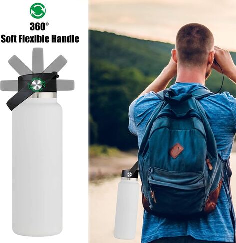 Acemoo Flip Coffee Lids for Hydro Flask Wide Mouth Bottle - 12 16 18 20 32 40 64 oz, Flexible Handle for Hydroflask Lid Replacement in Saudi Arabia