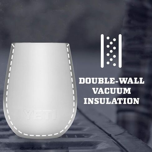 YETI Rambler 10 oz Wine Tumbler, Vacuum Insulated, Stainless Steel, NO LID in Saudi Arabia