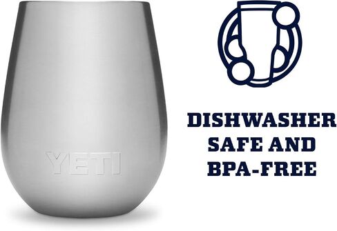 YETI Rambler 10 oz Wine Tumbler, Vacuum Insulated, Stainless Steel, NO LID in Saudi Arabia