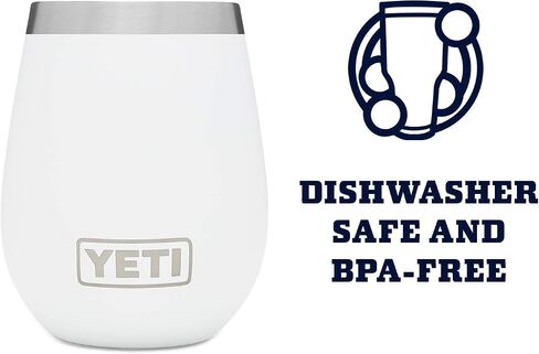 YETI Rambler 10 oz Wine Tumbler, Vacuum Insulated, Stainless Steel, NO LID in Saudi Arabia