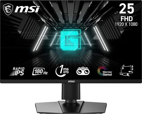 شاشة ألعاب MSI FHD Rapid IPS مزامنة مجانية للألعاب 1 مللي ثانية 1920 × 1080 180 هرتز، معدل تحديث 25 بوصة (Optix G255PF E2) in Saudi Arabia