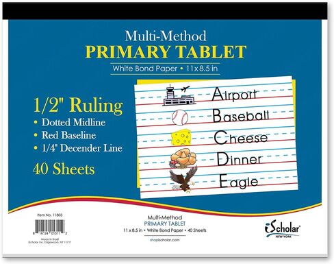 iScholar Multi-Method Primary Tablet, .625 Inch Ruling, 40 Sheets, 11 x 8.5 Inches (11802) in Saudi Arabia