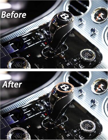 Rhinestone Car Bling Ring Sticker, Bling Car Accessories, Push to Start Button Start Engine Ring 1 Pcs(Black) in Saudi Arabia