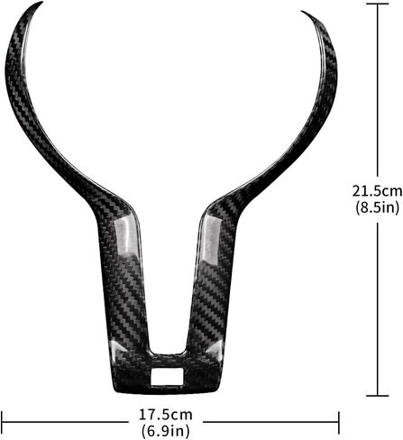 AIRSPEED for BMW Car Steering Wheel Cover Sticker Real Carbon Fiber Steering Wheel Center Frame Decorative Trim for BMW M-Series F80 M3, F82 M4, F10 M5, F15 X5M, F16 X6M, Black in Saudi Arabia
