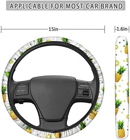 UZZUHI Van Gogh Starry Sky Car Steering Wheel Cover Heat Resistant Stretchy Soft Trendy Pattern Anti Slip and Sweat Absorption Auto Car Wrap Cover Unisex in Saudi Arabia