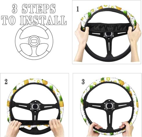 UZZUHI Van Gogh Starry Sky Car Steering Wheel Cover Heat Resistant Stretchy Soft Trendy Pattern Anti Slip and Sweat Absorption Auto Car Wrap Cover Unisex in Saudi Arabia