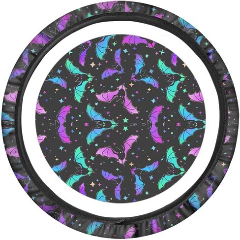 UZZUHI Van Gogh Starry Sky Car Steering Wheel Cover Heat Resistant Stretchy Soft Trendy Pattern Anti Slip and Sweat Absorption Auto Car Wrap Cover Unisex in Saudi Arabia