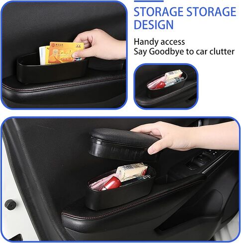 Ajxn 1 PC Adjustable Car Armrest Car Armrest Support Elbow Wrist Rest Pad Car Armrest Extender Auto Console Storage Organizer Fit for Most Car Models (Black) in Saudi Arabia