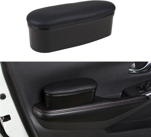 Ajxn 1 PC Adjustable Car Armrest Car Armrest Support Elbow Wrist Rest Pad Car Armrest Extender Auto Console Storage Organizer Fit for Most Car Models (Black) in Saudi Arabia