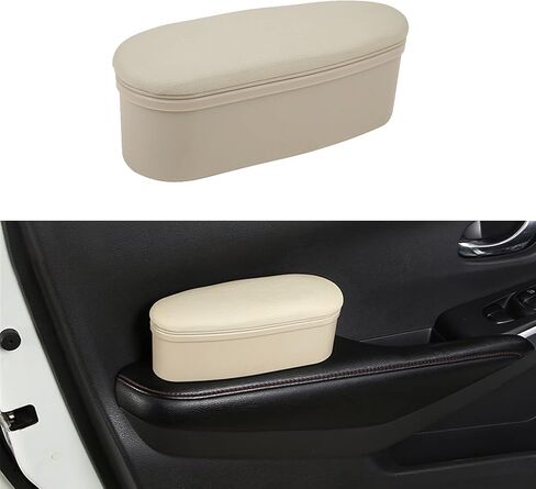 Ajxn 1 PC Adjustable Car Armrest Car Armrest Support Elbow Wrist Rest Pad Car Armrest Extender Auto Console Storage Organizer Fit for Most Car Models (Black) in Saudi Arabia