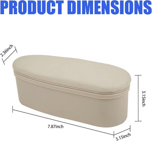 Ajxn 1 PC Adjustable Car Armrest Car Armrest Support Elbow Wrist Rest Pad Car Armrest Extender Auto Console Storage Organizer Fit for Most Car Models (Black) in Saudi Arabia