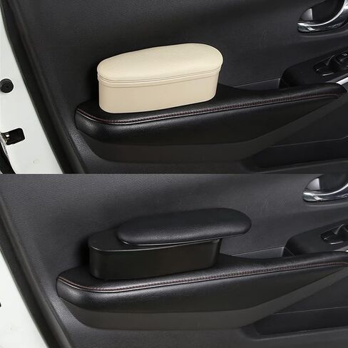 Ajxn 1 PC Adjustable Car Armrest Car Armrest Support Elbow Wrist Rest Pad Car Armrest Extender Auto Console Storage Organizer Fit for Most Car Models (Black) in Saudi Arabia