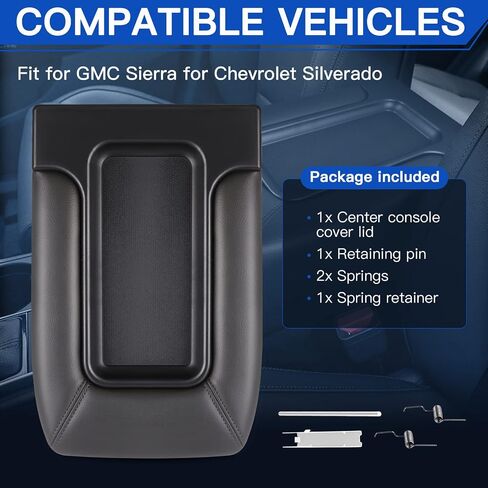 LUJUNTEC Center Console Lid Armrest Cover Replacement Kit Fit for 1999-2007 For Chevrolet for Silverado 1500 For GMC for Sierra 1500 for Suburban 1500 2500 for Escalade For Cadillac in Saudi Arabia