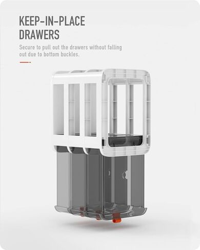 تخزين بلاستيكي من 3 طبقات من Baffect، أدراج تخزين قابلة للتكديس، وحدة أدراج صغيرة، صندوق تخزين مكتبي من البلاستيك الشفاف لمجموعة المنزل، ومستحضرات التجميل، واللوازم المكتبية، وتخزين الحرف اليدوية in Kuwait