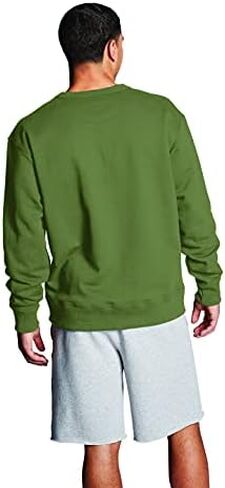 Champion Powerblend Graphic Small Logo Crew Sweatshirt Classic Sky Blue MD in Saudi Arabia