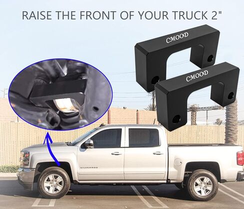 طقم رفع التسوية الأمامية 2 بوصة متوافق مع 2007-2021 تشيفي/جي إم سي أفالانش سيلفرادو سوبربان 1500 تاهو سييرا يوكون XL1500 in Kuwait
