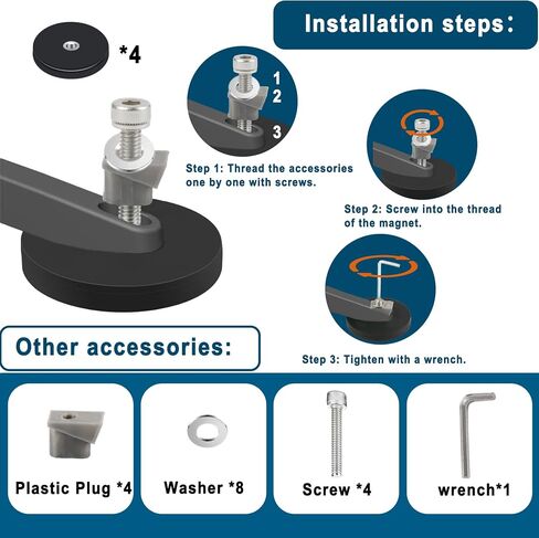 4 Pack Starlink Magnetic Roof Mount, Starlink Mounting Kit, Starlink Magnet Mount, Starlink Roof Mount for Starlink Internet Kit Satellite, Starlink RV Mount in Saudi Arabia