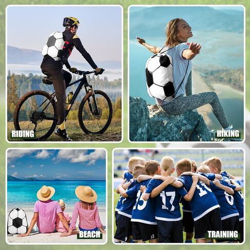 20 Pcs Soccer Party Favors 10 Pcs 13.4 x 16.9 Inch Soccer Drawstring Bags and 10 Pcs 24 oz Soccer Squeeze Water Bottles Football Drawstring Backpack Sport Bottles Plastic for Kids Party Supplies in Kuwait