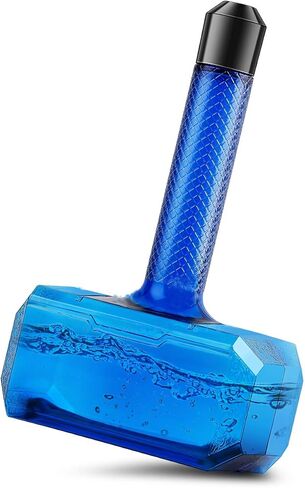 زجاجة مياه Thor Hammer - 1.7 لتر أسود - خالية من مادة BPA Mjolnir Sports Hydro Novelty هدية مرحة مانعة للتسرب، متينة، غير سامة، للياقة البدنية للبالغين في الهواء الطلق، 58oz (أزرق) in Kuwait