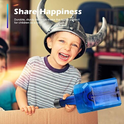 زجاجة مياه Thor Hammer - 1.7 لتر أسود - خالية من مادة BPA Mjolnir Sports Hydro Novelty هدية مرحة مانعة للتسرب، متينة، غير سامة، للياقة البدنية للبالغين في الهواء الطلق، 58oz (أزرق) in Kuwait