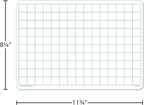 لوحات المسح الجاف لشبكة الرياضيات TCR77253 من المعلم، مجموعة من 10 قطع، متعددة in Saudi Arabia