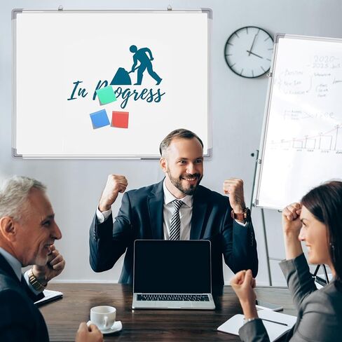 Tinlade 6 حزمة المغناطيسي الجاف محو السبورة عرض رسالة السبورة البيضاء السبورة البيضاء الجافة محو الألومنيوم الإطار شنقا السبورة للمدرسة المنزل مكتب (18 × 24 بوصة) in Kuwait